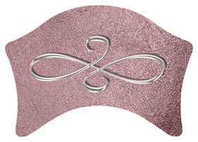 DABAN-601-SL-SH-OR Silver Scroll Shimmer Orchid